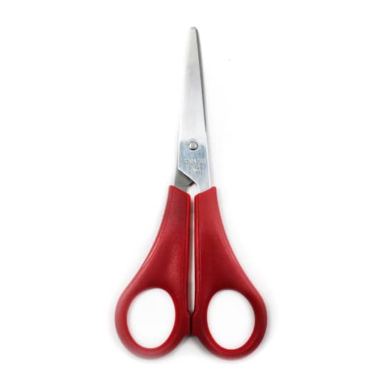 5.5&#x22; Pointed Tip Assorted Colors Stainless Steel Scissors, Pack of 36